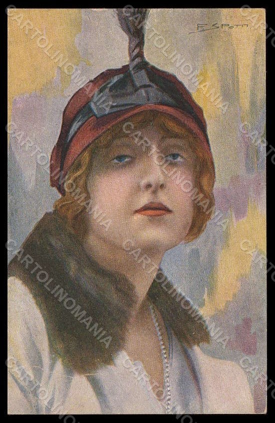 Artist Signed Spotti Fashion Lady Actress Lyda Borelli serie 110-1 pc VK7672 – fronte