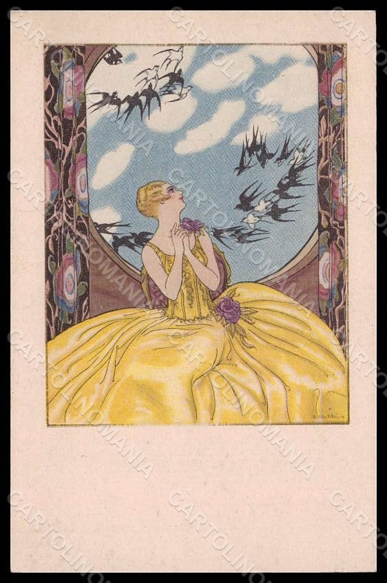Artist Signed Gobbi Fashion Glamour Lady serie 2486 postcard VK7678 – fronte