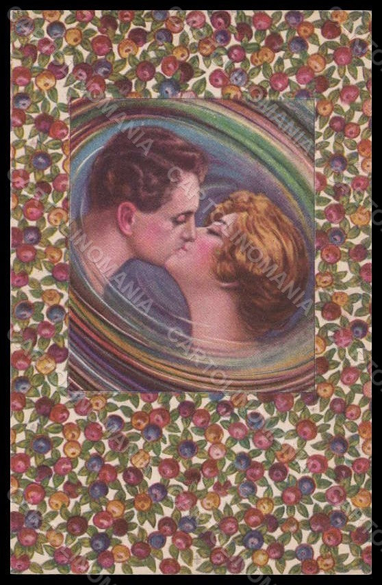 Artist Signed Rondina A. Romantic Couple Kiss serie 07 bis postcard VK7680 – fronte