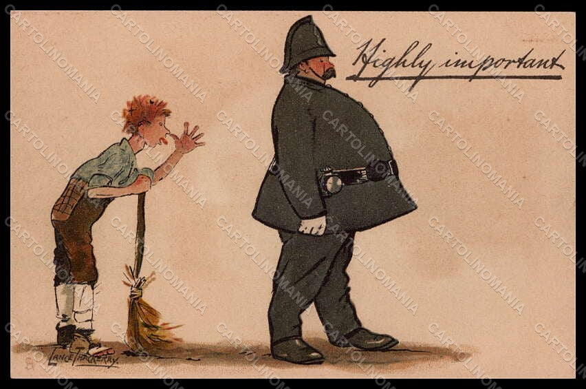 Artist Signed Thackeray Lance Boy Policeman Tuck serie 1274 postcard VK7685 – fronte