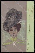 Artist Signed Kirchner R. Fashion Glamour Lady D.31/1-6 Art Nouveau pc VK7729 – fronte