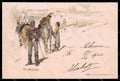 Artist Signed Fattori G Soldier Horse Vita Militare Lancieri serie 264 pc VK7748 – fronte
