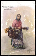 Artist Signed Jechl Isa Florist Lavendelweib BKWI 952-5 CORNER CREASED pc VK7750 – fronte