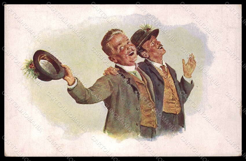 Artist Signed J. L. ? Wiener Typen BKWI serie 714f-3 postcard VK7751 – fronte