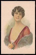 Artist Signed Salmoni G. Fashion Glamour Lady Flowers serie 902-1 pc VK7764 – fronte