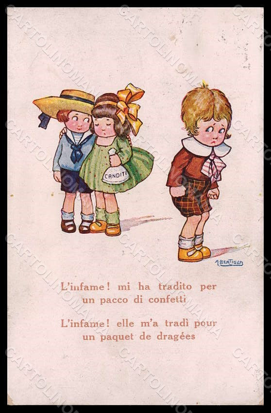 Artist Signed Bertiglia Aurelio Children serie 2014-5 postcard VK7768 – fronte
