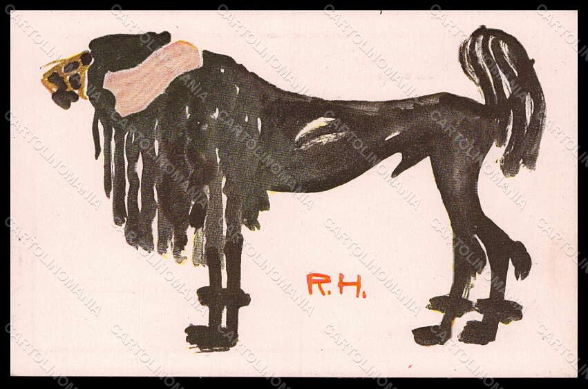 Artist Signed Hille R. H. Poodle Dog Der Adlige Pudel serie 203 postcard VK7773 – fronte