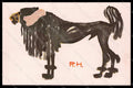 Artist Signed Hille R. H. Poodle Dog Der Adlige Pudel serie 203 postcard VK7773 – fronte