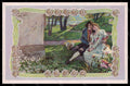 Artist Signed Schubert Lady Romantic Couple Art Nouveau serie 6-5 pc VK7780 – fronte