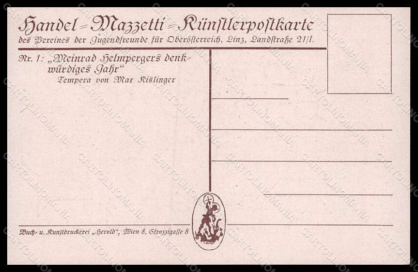 Artist Signed Kislinger Advertising Handel Mazzetti Nativity serie 1 pc VK7792 – retro