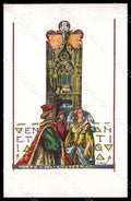 Artist Signed Martini Venetia Antiqua Venezia Art Nouveau Porta Carta pc VK7800 – fronte