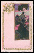 Artist Hampel W. Lady Art Nouveau Philipp & Kramer serie XXX-2 TEAR pc VK7832 – fronte