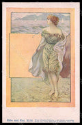 Artist Signed Hampel W.Lady Art Nouveau Philipp & Kramer serie XI-10 pc VK7846 – fronte