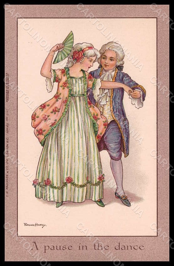 Artist Signed Hardy F. Children Girl Boy Dance serie 914C pc VK7870 – fronte