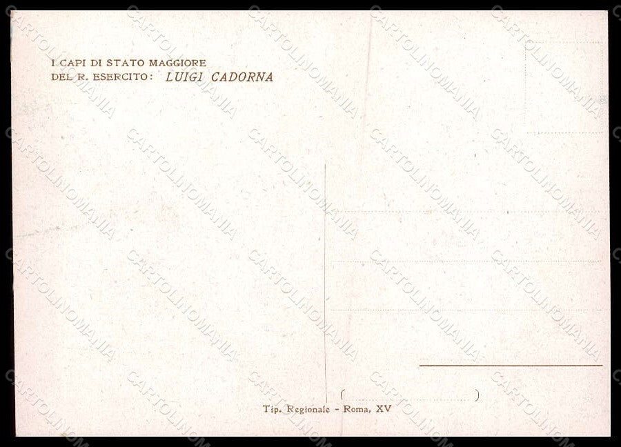 Military WW1 WWI Italian Army Regio Esercito Cadorna postcard VK7874 – retro
