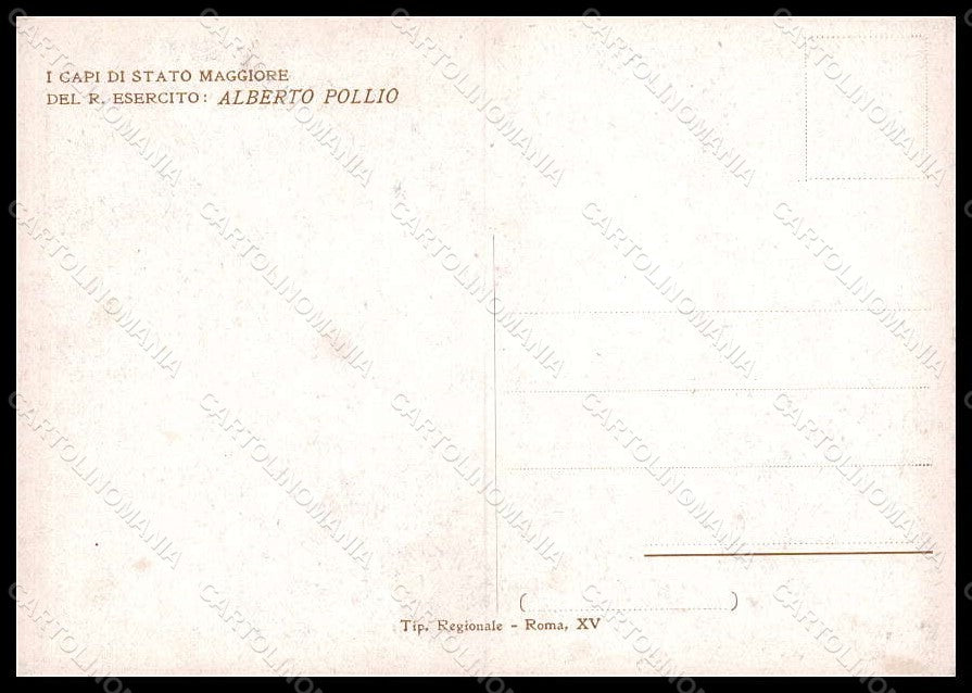 Military WW1 WWI Italian Army Regio Esercito Pollio postcard VK7876 – retro
