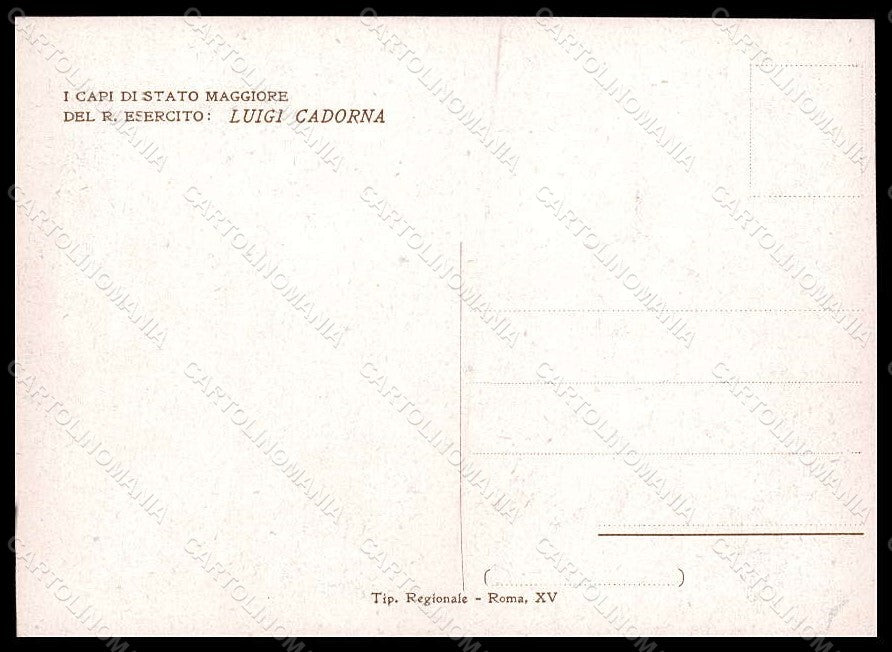 Military WW1 WWI Italian Army Regio Esercito Cadorna postcard VK7877 – retro