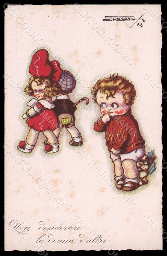 Artist Signed Sgrilli Children serie 1827-1 postcard VK7882 – fronte