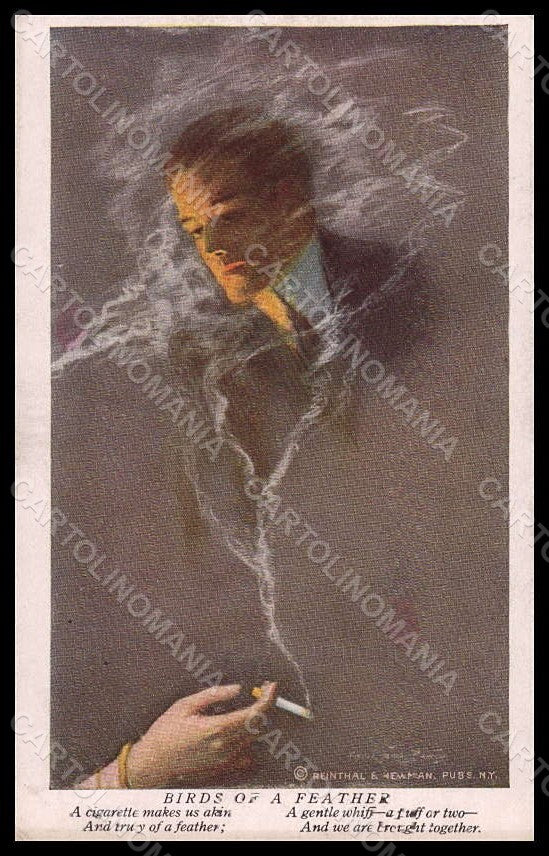 Artist Signed Dewey A. J. Man Smoke Birds of a Feather serie 672 pc VK7887 – fronte