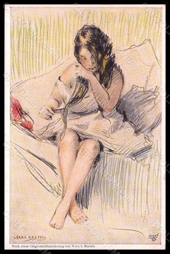Artist Signed Bartels W. Girl serie 6013 postcard VK7890 – fronte