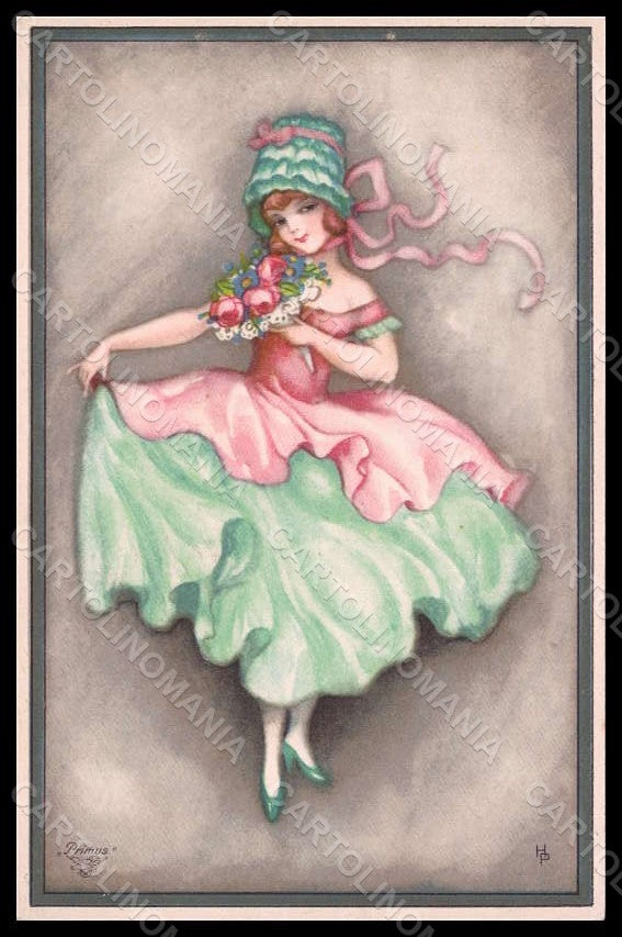 Artist Signed Petersen H. Dance Girl serie 2081 postcard VK7893 – fronte