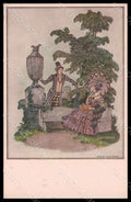 Artist Signed Steiner B. Lady Romantic Couple MM Vienne serie 1344 pc VK7896 – fronte