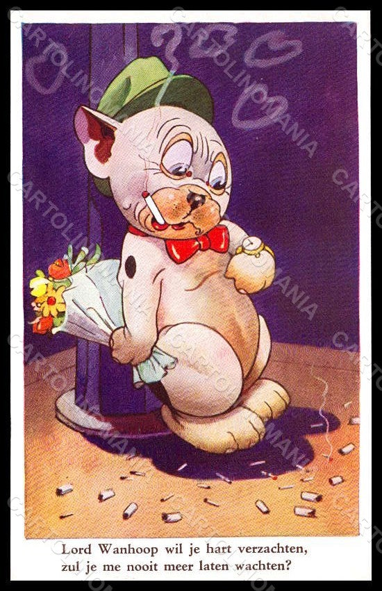 Artist Signed Studdy Bonzo Dog Lord Wanhoop French Bulldog 5518 pc VK7907 – fronte