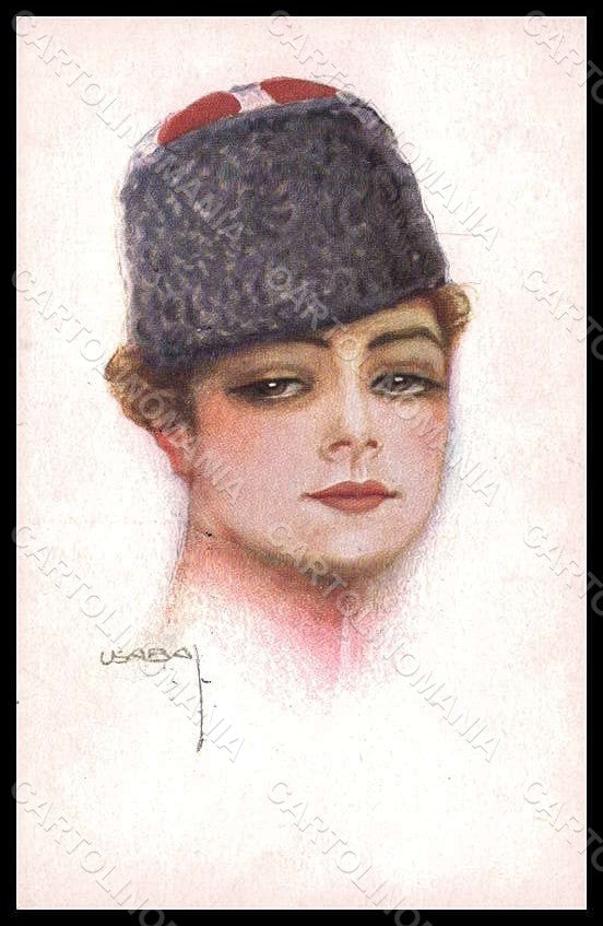 Artist Signed Usabal L. Fashion Glamour Lady serie 3892-4 postcard VK7920 – fronte