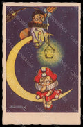 Artist Signed Sgrilli Children Pierrot Paper Moon serie 1819-2 postcard VK7929 – fronte