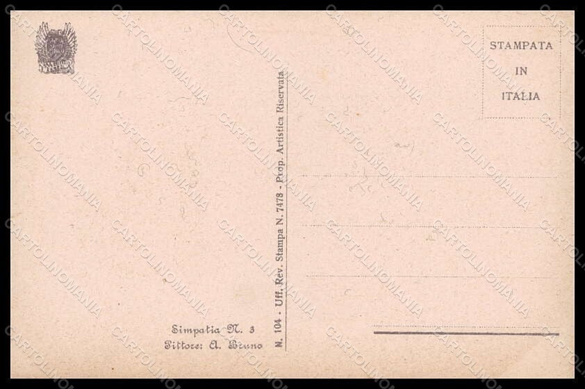Artist Signed Bruno A. Fashion Glamour Lady Simpatia 3 postcard VK7938 – retro
