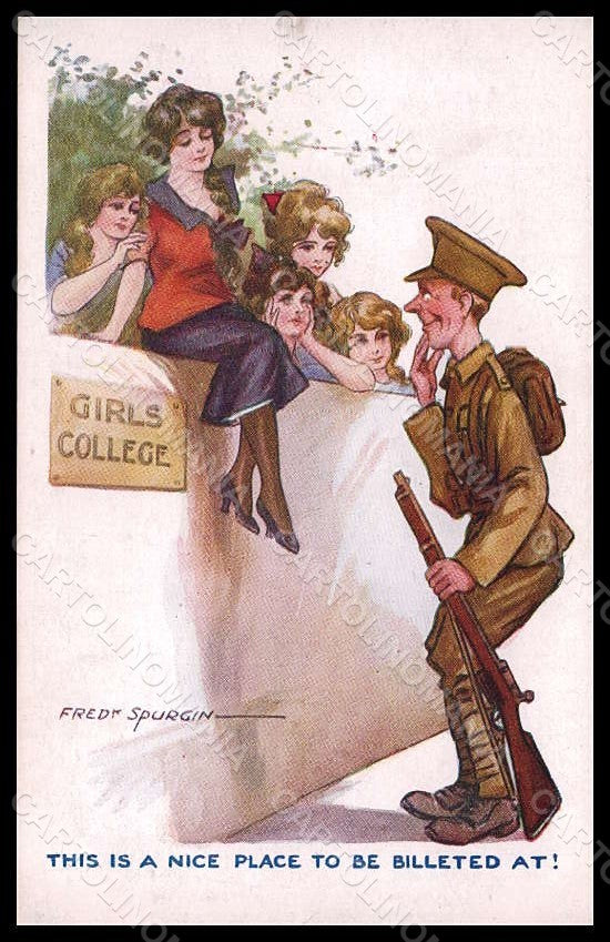 Artist Signed Spurgin F. Fashion Glamour Lady Soldier serie 1007 postcard VK7949 – fronte