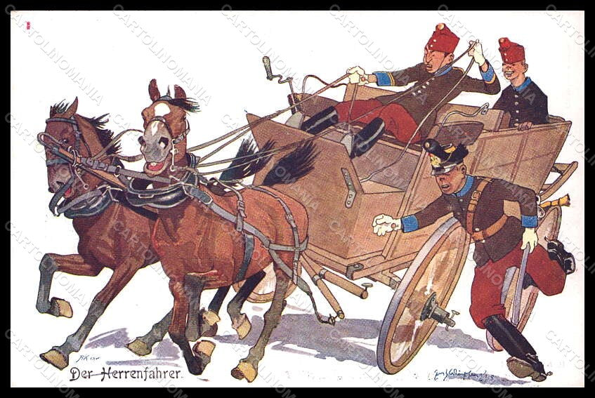 Artist Signed Schonpflug F. Military Soldier Horse BKWI 441-2 postcard VK7965 – fronte