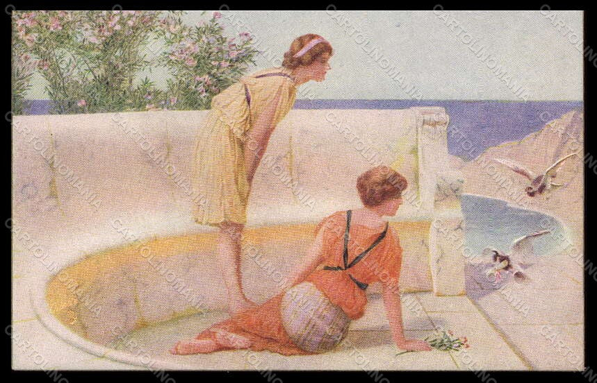 Artist Signed Ryland H. Fashion Glamour Lady Cupid Messenger Tuck 2398 pc VK7981 – fronte