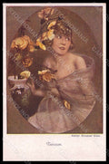 Artist Signed Manasse Fashion Glamour Lady Teerosen BKWI 276-4 postcard VK7982 – fronte