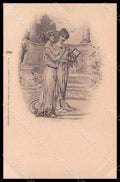 Artist Signed Brundage ? Fashion Glamour Lady Tuck serie 129-4 postcard VK7990 – fronte