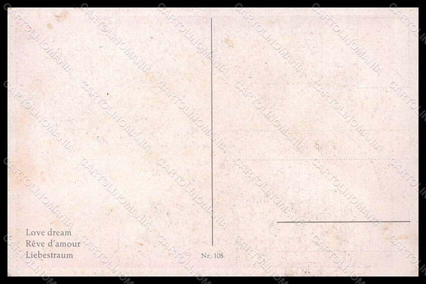 Artist Signed Mallich Nude Risque Lady Love Dream serie 108 postcard VK7996 – retro