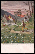 Artist Signed Ade M. Lady Man Landscape Das Wandern serie 147 postcard VK8008 – fronte