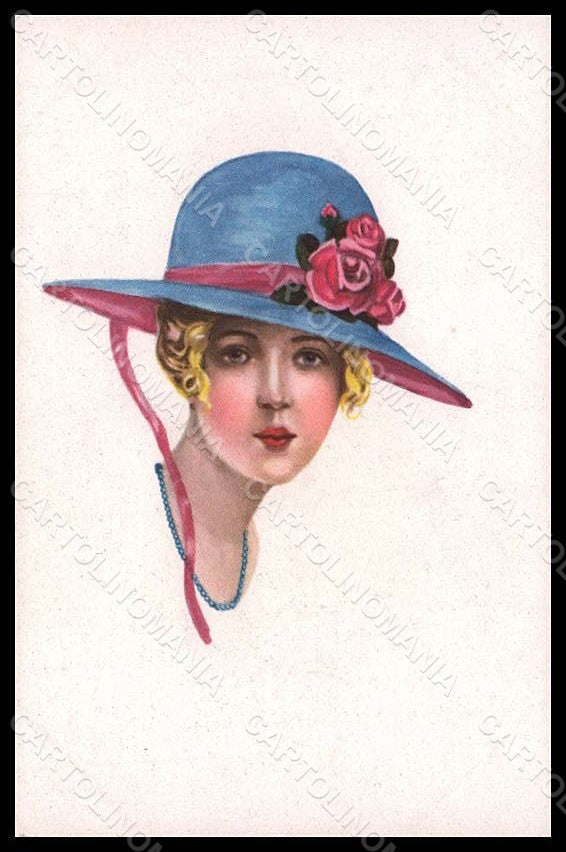 Artist Signed Fashion Glamour Lady serie 618 postcard VK8031 – fronte
