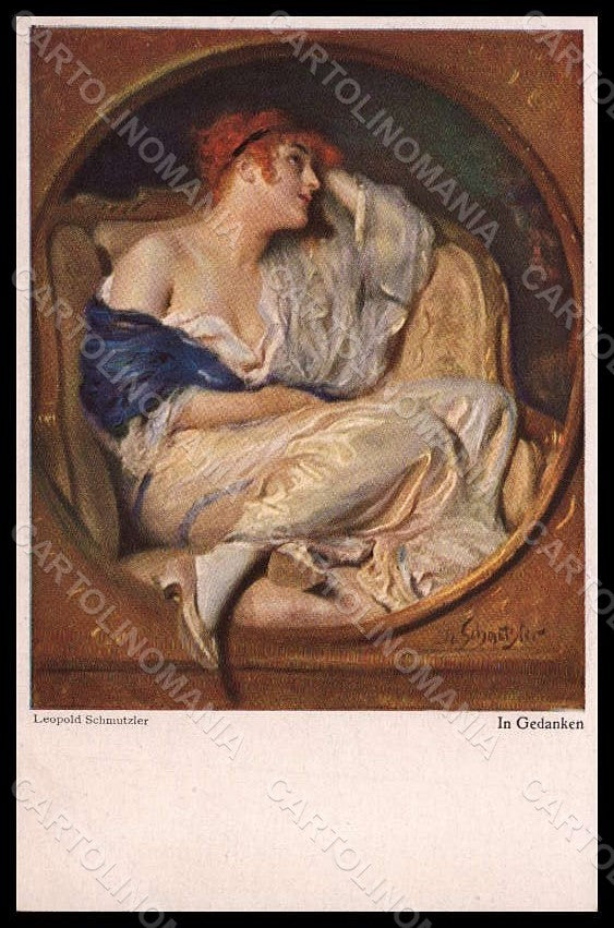 Artist Signed Schmutzler L. Fashion Glamour Lady serie 1028 postcard VK8034 – fronte