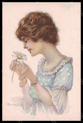 Artist Signed Occhipinti Fashion Glamour Lady serie 84-6 postcard VK8036 – fronte