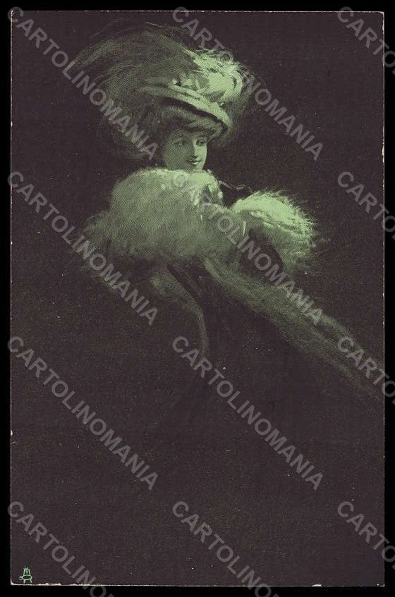 Artist Signed Occhipinti Fashion Glamour Lady Tuck serie 534 postcard VK8041 – fronte