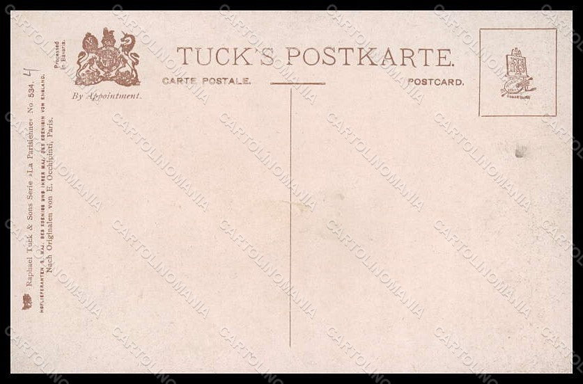 Artist Signed Occhipinti Fashion Glamour Lady Tuck serie 534 postcard VK8041 – retro