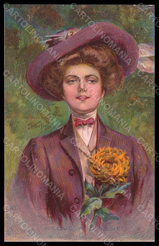 Artist Signed Kiefer E. H. Fashion Glamour Lady postcard VK8046 – fronte