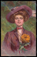 Artist Signed Kiefer E. H. Fashion Glamour Lady postcard VK8046 – fronte