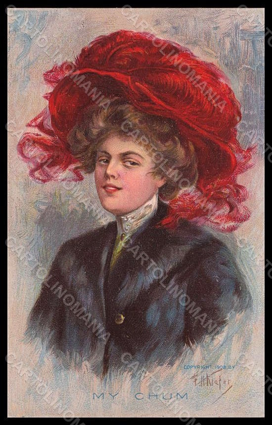 Artist Signed Kiefer E. H. Fashion Glamour Lady postcard VK8048 – fronte