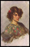 Artist Signed Fiori Fashion Glamour Lady MM Vienne 612 postcard VK8054 – fronte
