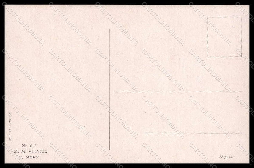 Artist Signed Fiori Fashion Glamour Lady MM Vienne 612 postcard VK8054 – retro