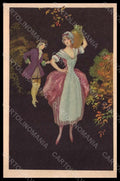 Artist Signed Properzi Fashion Lady Couple Degami 1011 postcard VK8055 – fronte