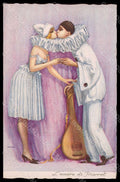 Artist Signed Guyma Colombine Lady Pierrot serie 2024-2 postcard VK8081 – fronte