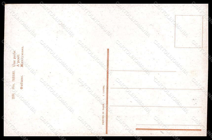 Artist Signed Fabiano F. Risque Lady A Pearl serie 2590 postcard VK8091 – retro